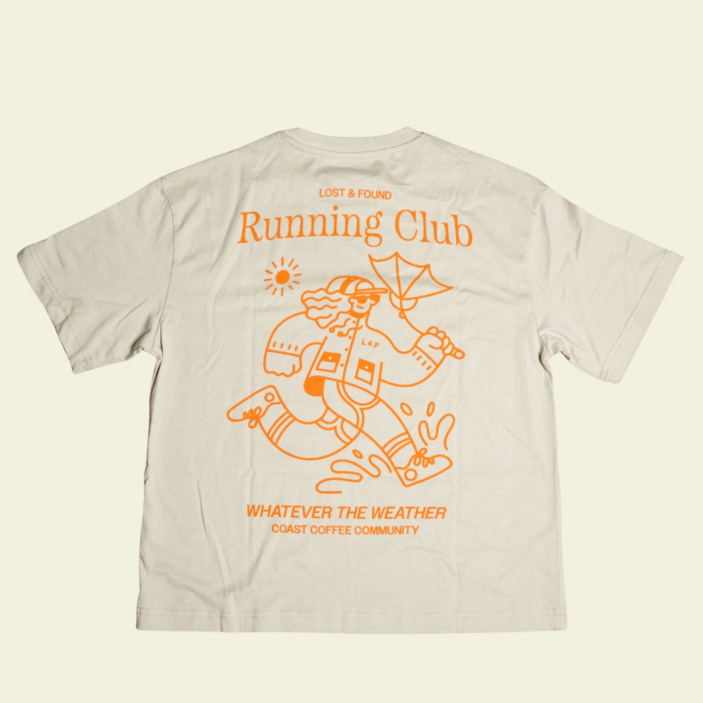 
                  
                    Running Club T-Shirt in Stone
                  
                